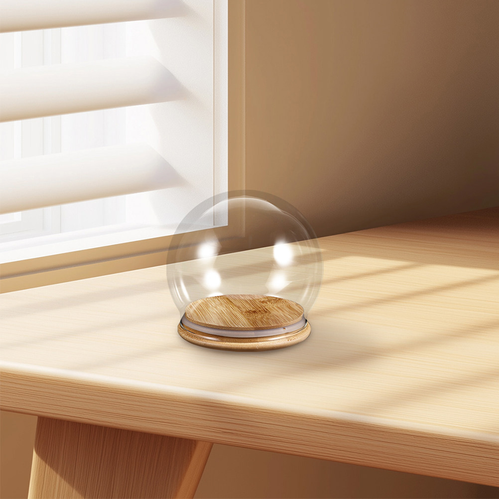 Plastic Dome Clear - 2 Adet Şeffaf Cam Kubbe Vitrin,