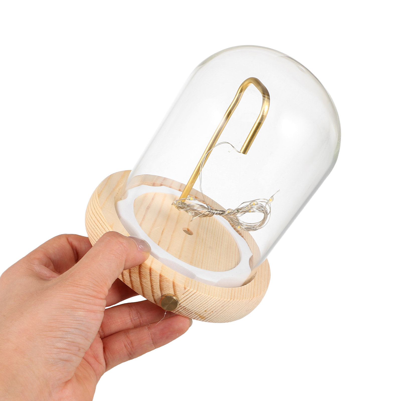Plastic Dome Clear - Cam Gösteri Kubbesi Ahşap Tabanlı LED