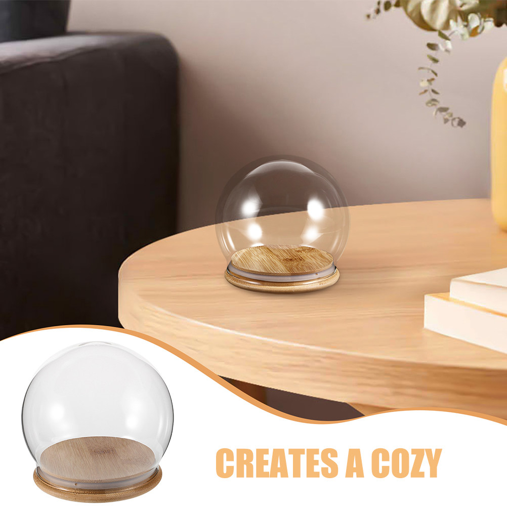 2 Adet Şeffaf Cam Kubbe Vitrin - Plastic Dome Clear incelemesi ve fiyatı